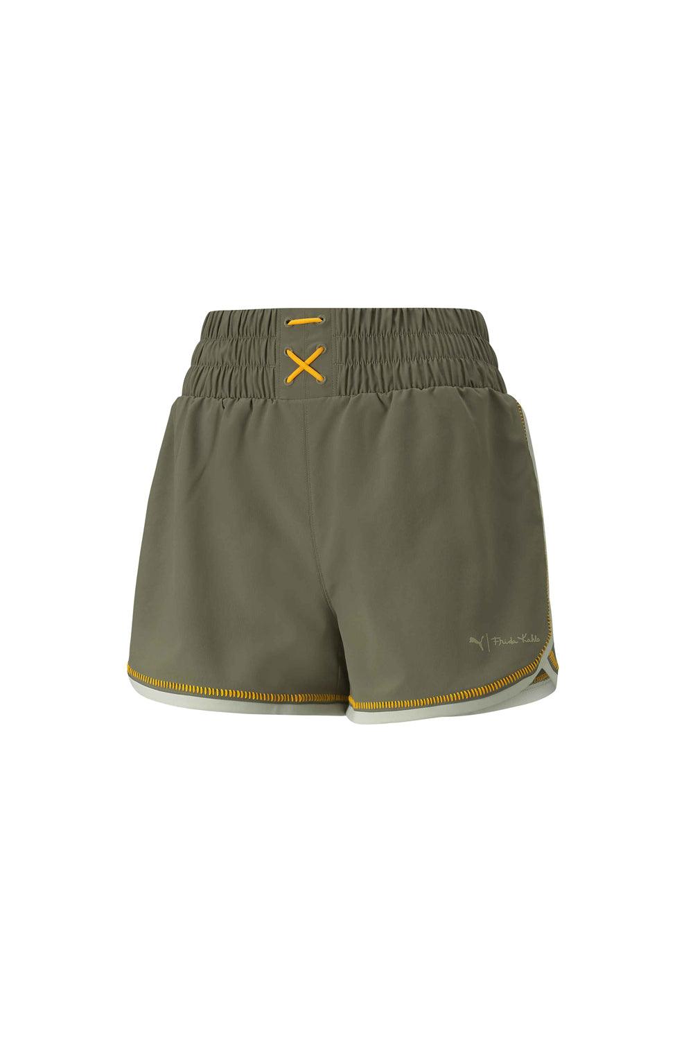 Puma-PUMA X FRIDA KAHLO SHORT Dark Green Moss-Şort-1-fleurdirect.live