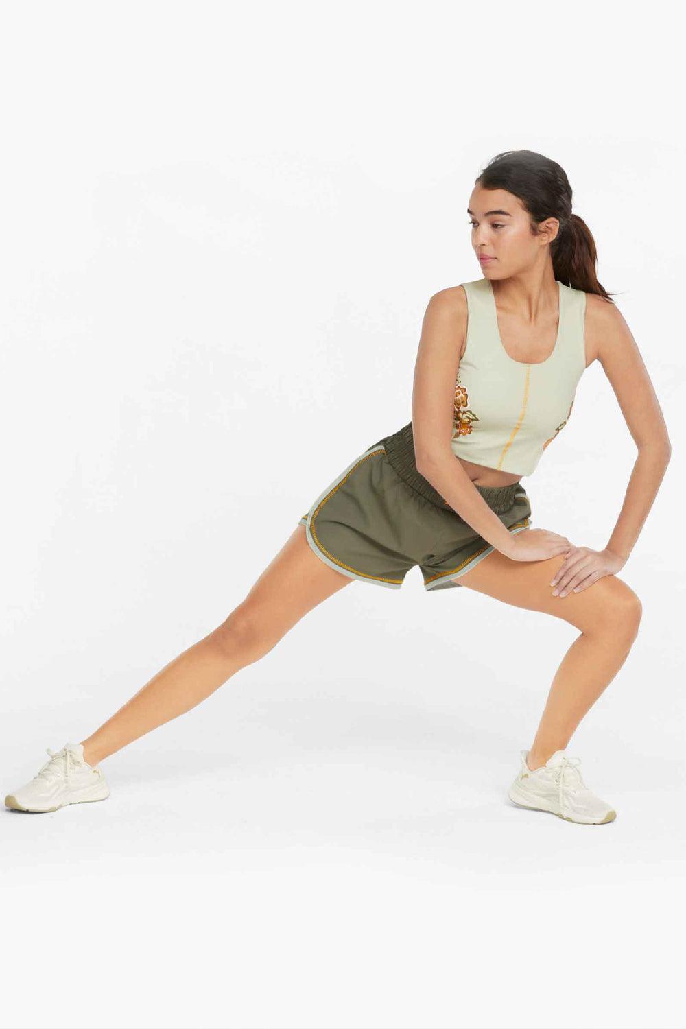 Puma-PUMA X FRIDA KAHLO SHORT Dark Green Moss-Şort-5-fleurdirect.live