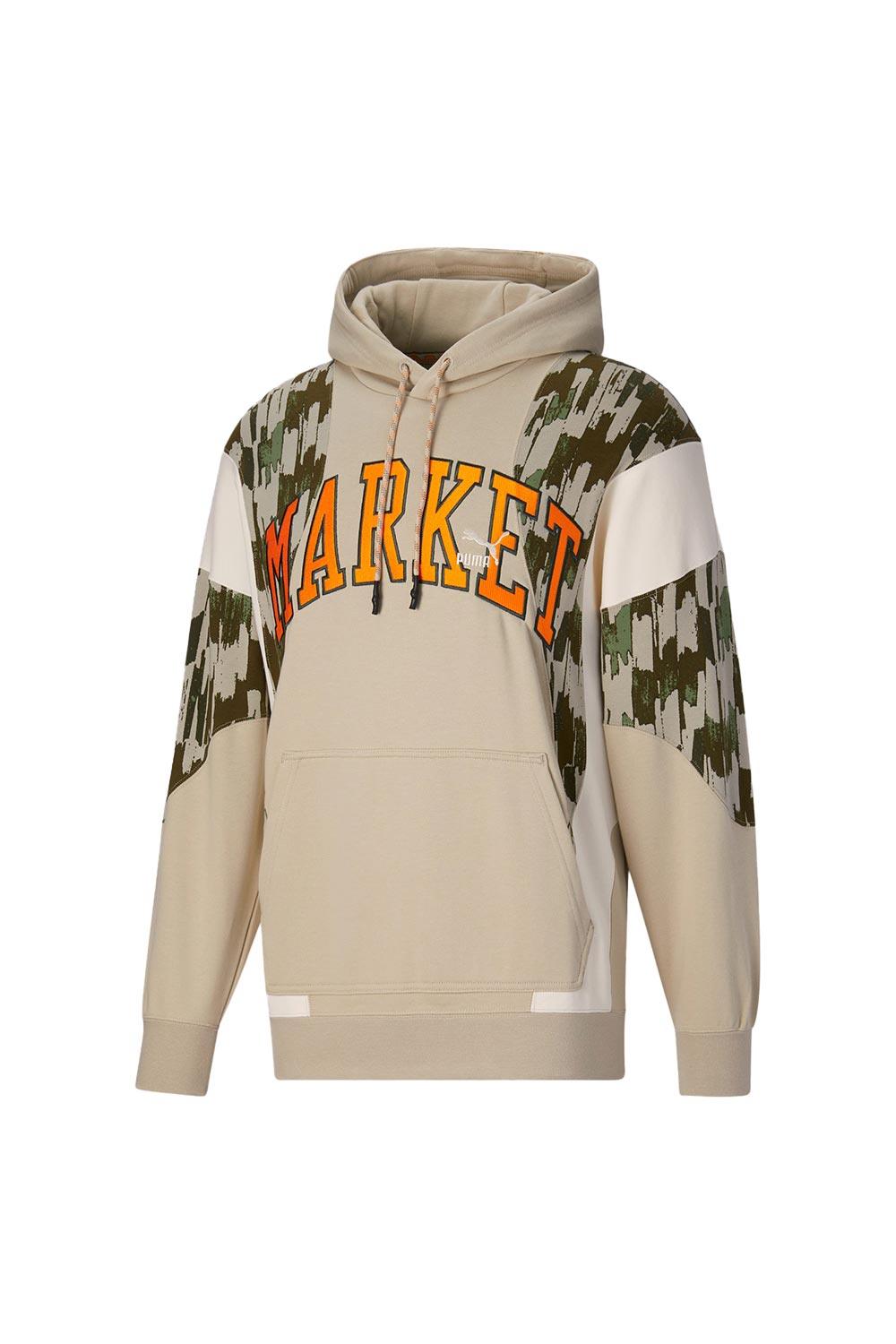 Puma-PUMA x MARKET Relaxed Hoodie TR Putty-Sweatshirts & Hoodies-1-fleurdirect.live