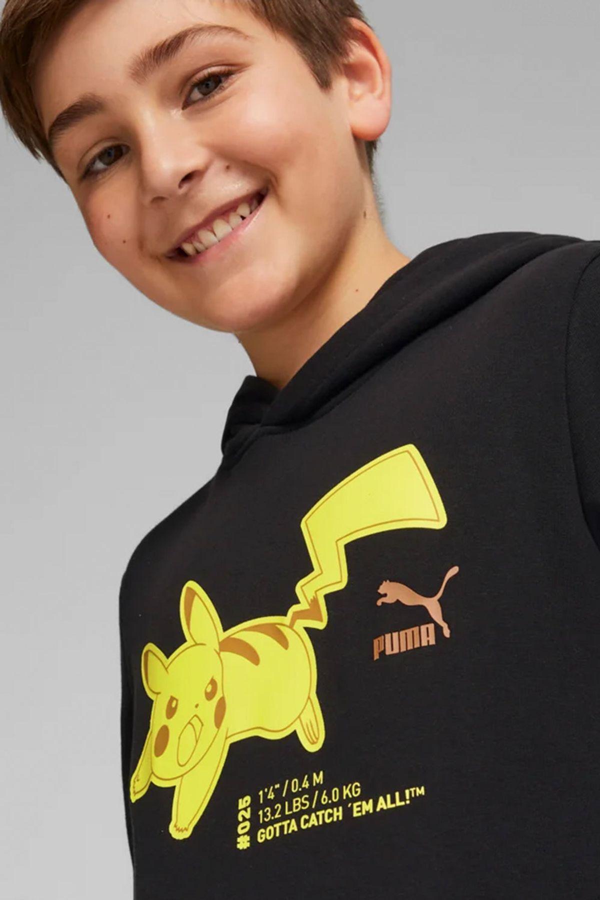 Puma-PUMA x POKEMON Hoodie TR Kids Puma Black-Sweatshirts & Hoodies-3-fleurdirect.live