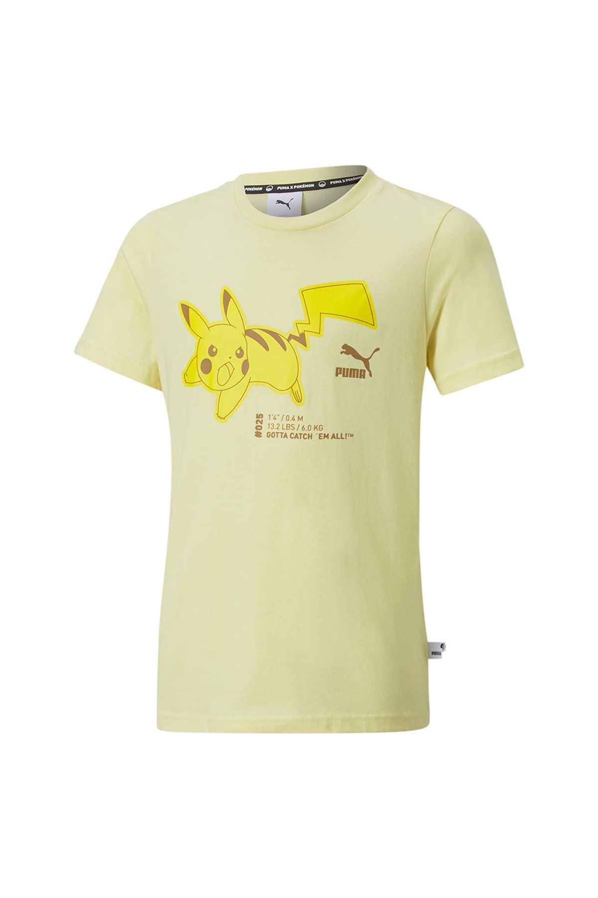 Puma-PUMA x POKEMON Tee Kids Pale Lemon-T-Shirts-1-fleurdirect.live