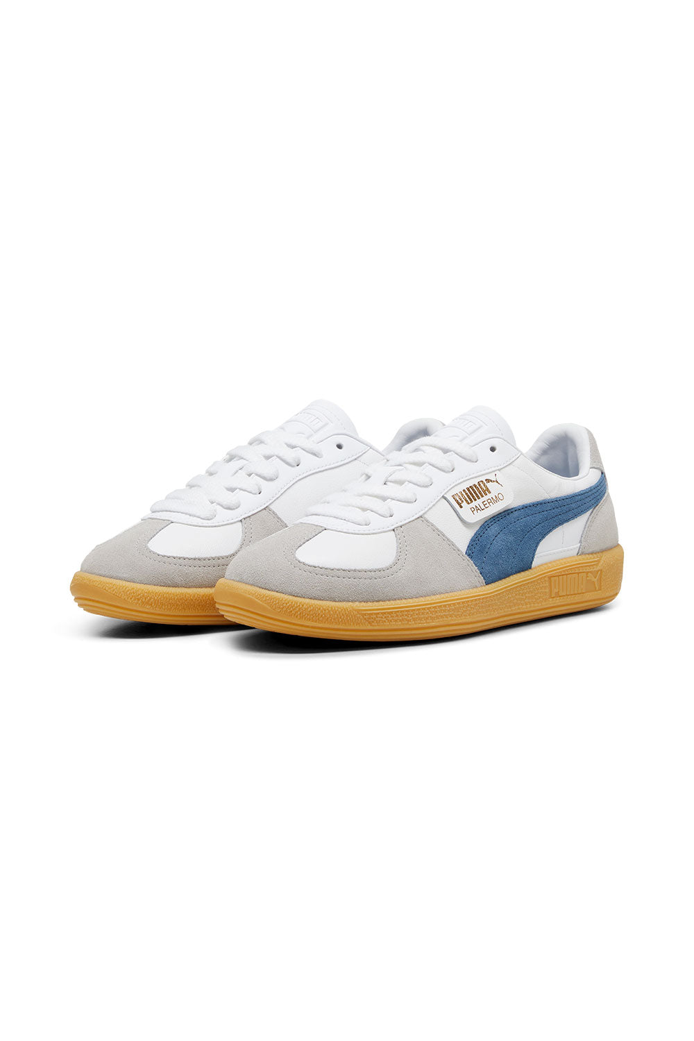 Puma-Palermo Lth PUMA White Blue Horizon Gum-Sneakers-3-fleurdirect.live