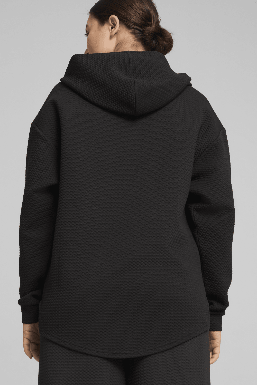 Puma-Q4 Studio Textured Hoody Puma Black-Sweatshirts & Hoodies-5-fleurdirect.live
