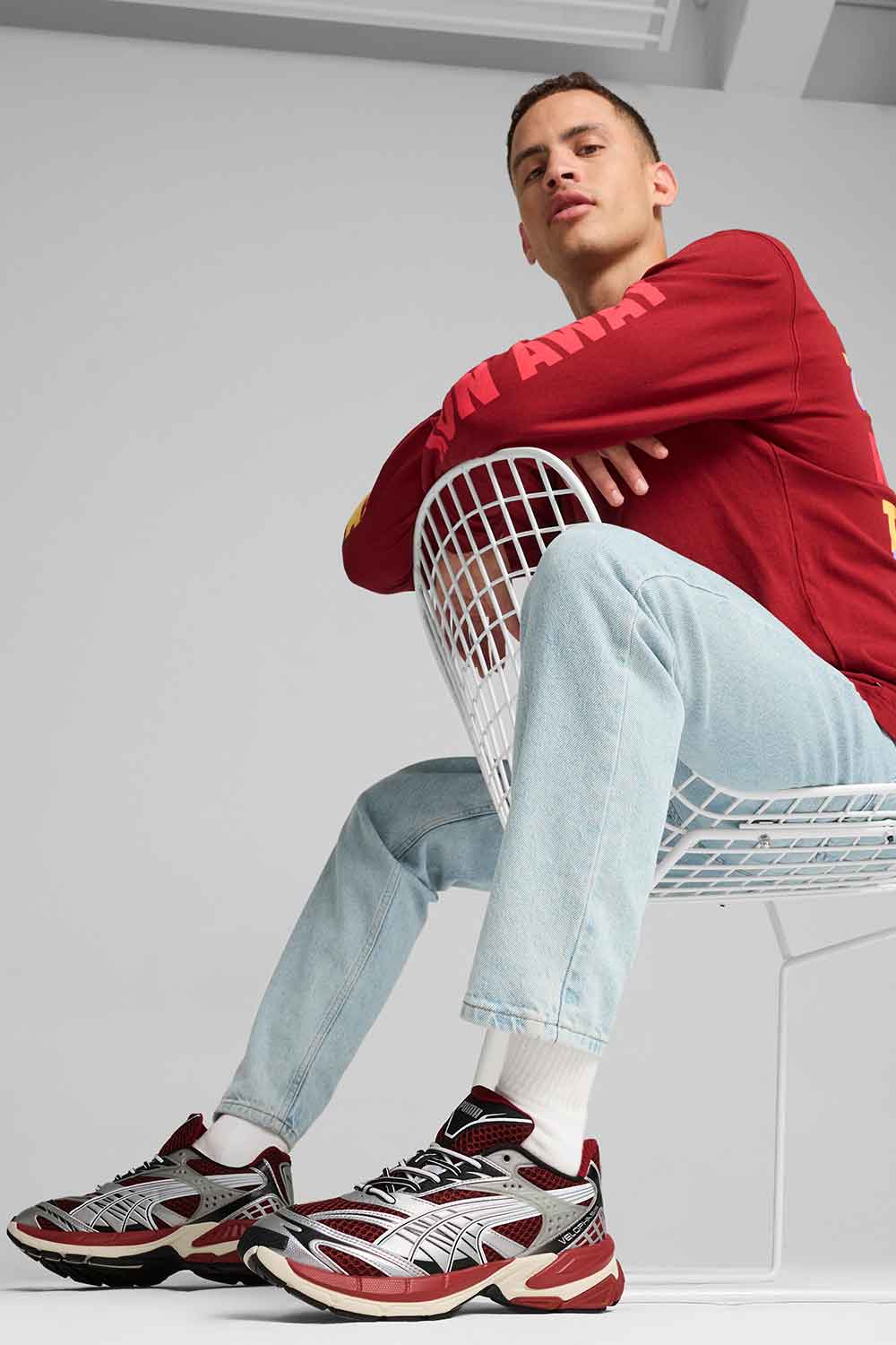 Puma-Velophasis Phased Intense Red Puma Silver-Sneakers-3-fleurdirect.live