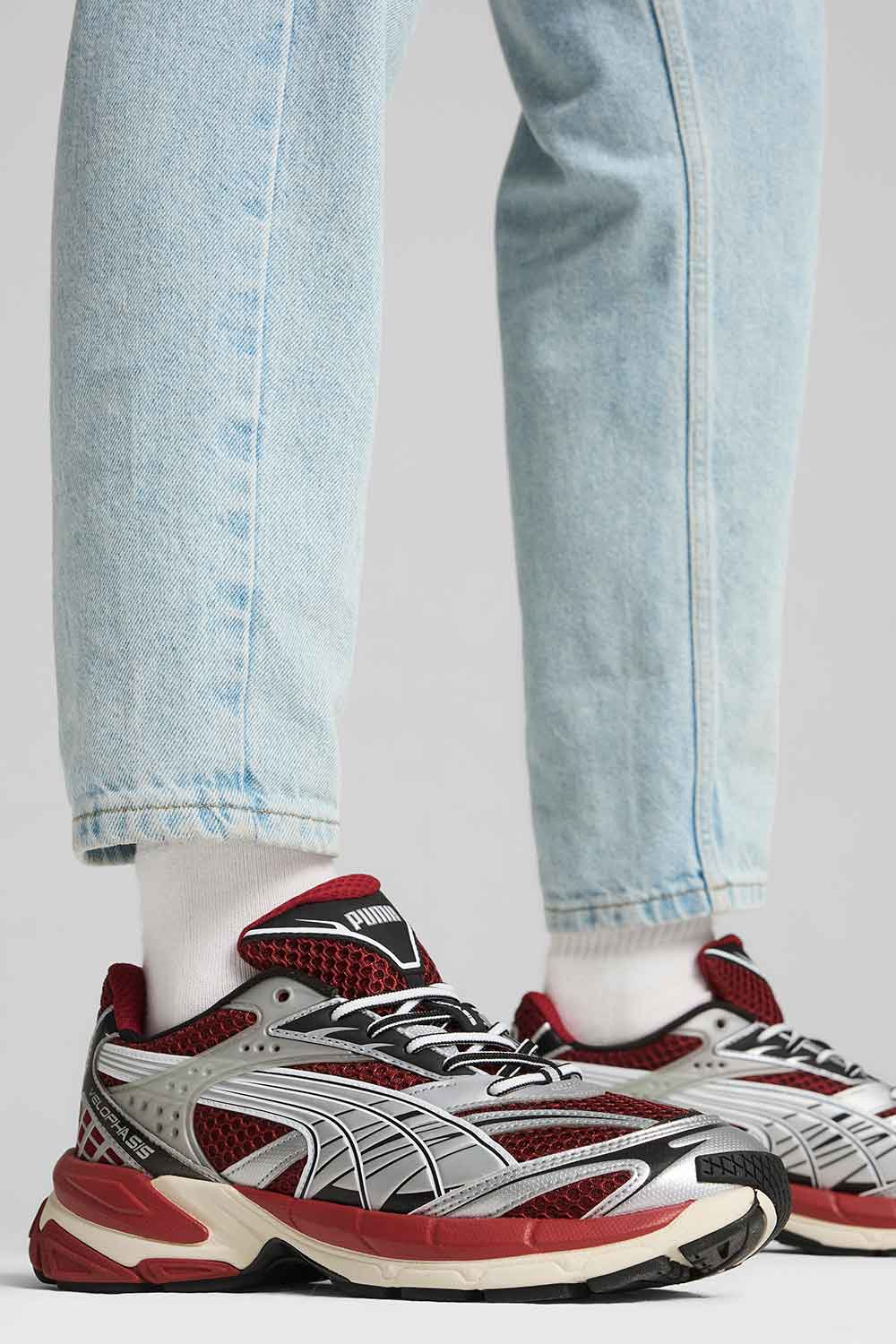 Puma-Velophasis Phased Intense Red Puma Silver-Sneakers-4-fleurdirect.live