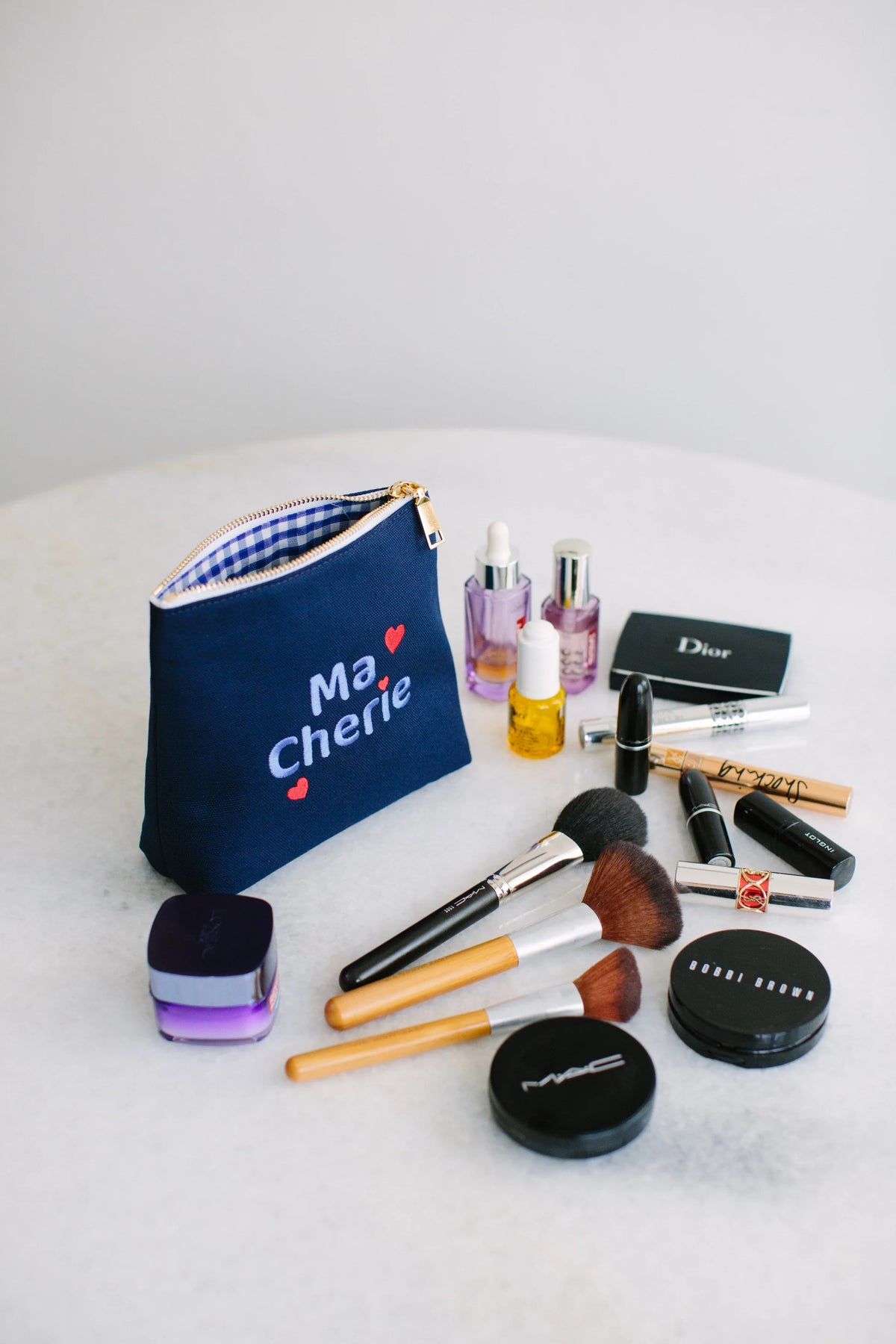 Pure Paris-Ma Chérie Kozmetik & Seyahat Çantası – Lacivert-Makyaj Çantası-4-fleurdirect.live