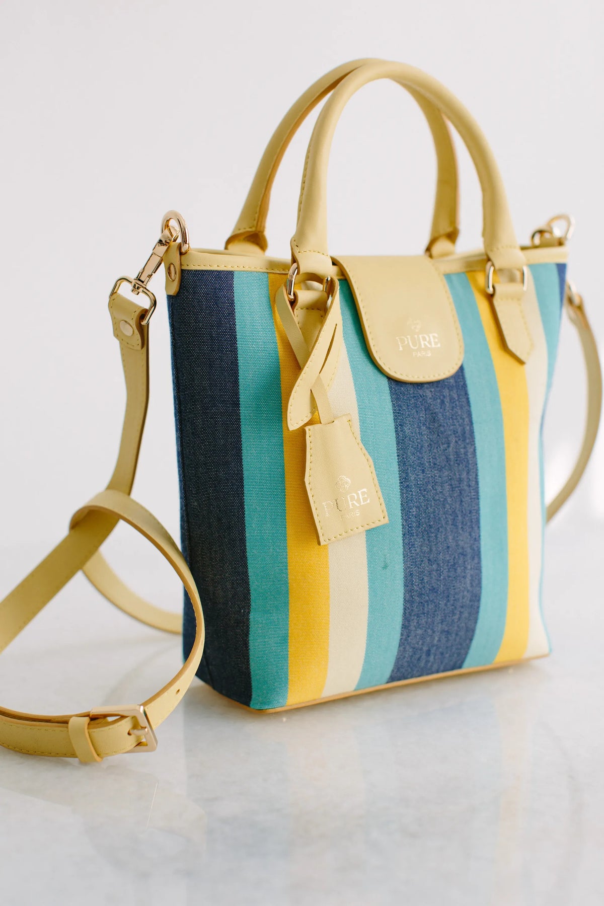 Pure Paris-Resort Tote Bag – Sunrise Blue-Tote Bag-3-fleurdirect.live