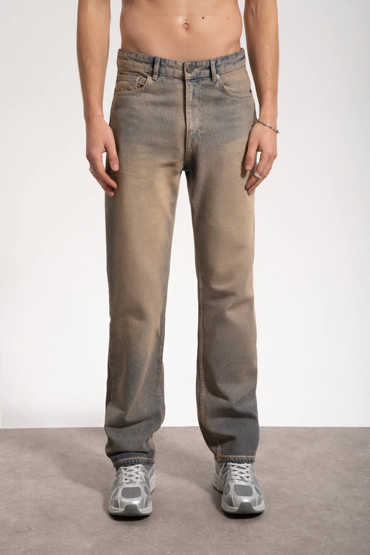 Erkek Relaxed Fit Key Denim Pants - Mavi