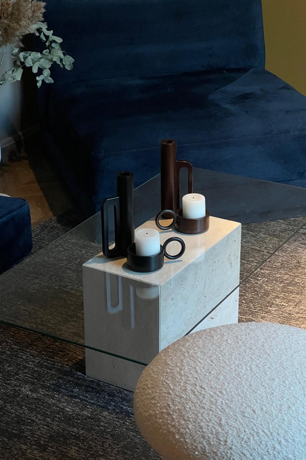 Raika Studio-Marfa Walnut Set-Mumluk & Şamdan-3-fleurdirect.live
