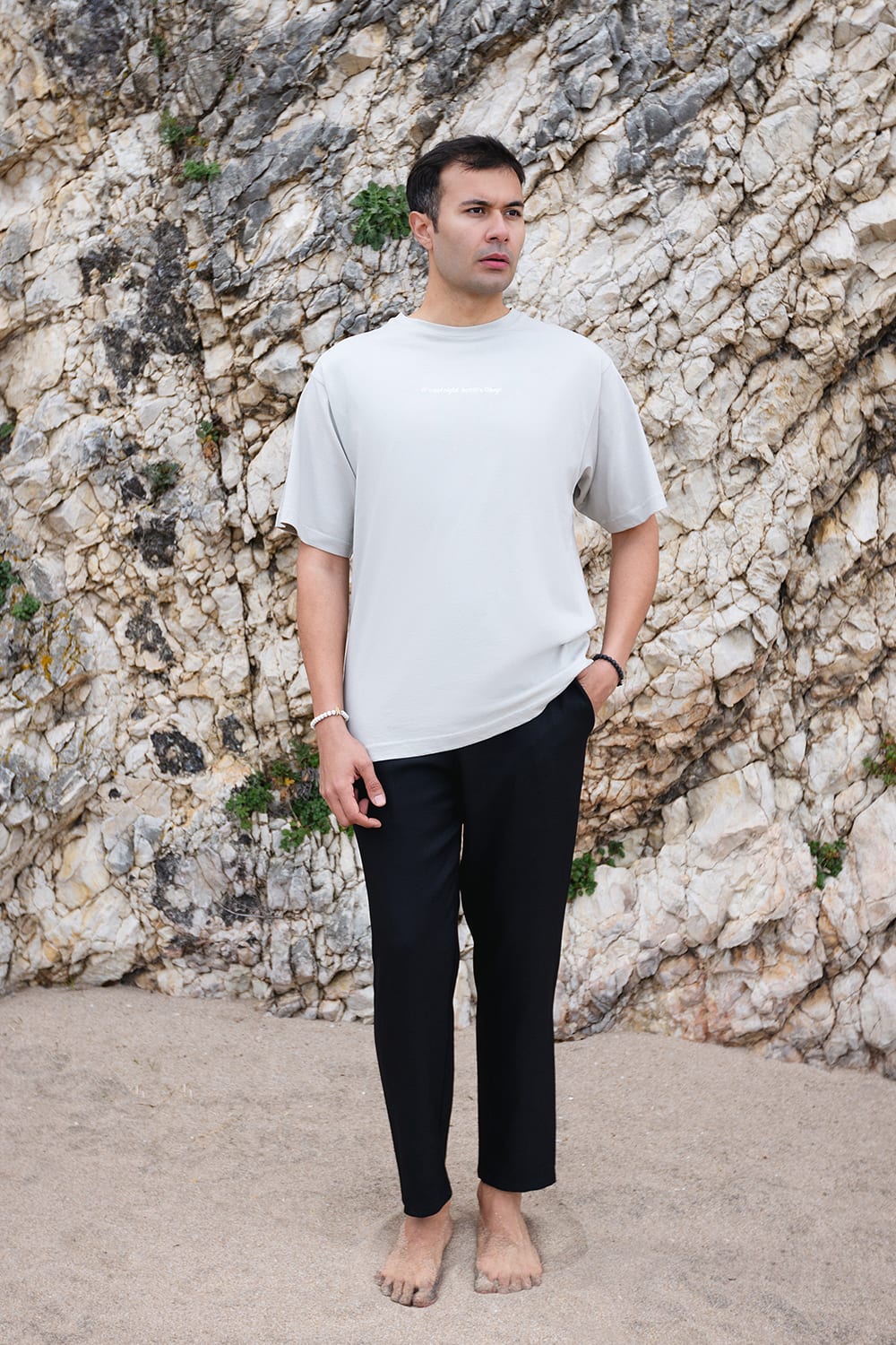Ramme-Quote Gri Still Friday Nakışlı Erkek T-shirt-T-Shirts-2-fleurdirect.live