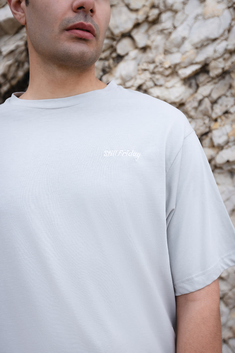 Ramme-Quote Gri Still Friday Nakışlı Erkek T-shirt-T-Shirts-5-fleurdirect.live