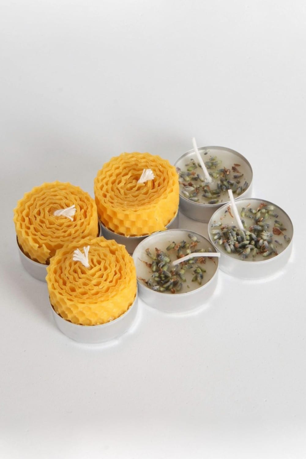 Root Aromaterapi-6'lı Doğal Balmumu Mum ve Soya Mumu Tealight Seti-Mum-1-fleurdirect.live