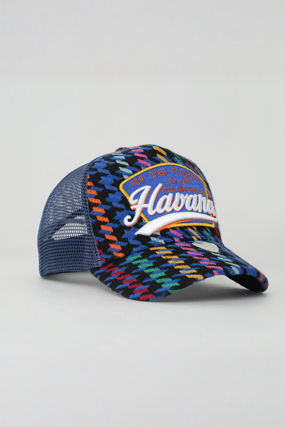 RustandRich-Trucker Şapka City's Collection Havana İndigo Unisex-Şapka-3-fleurdirect.live