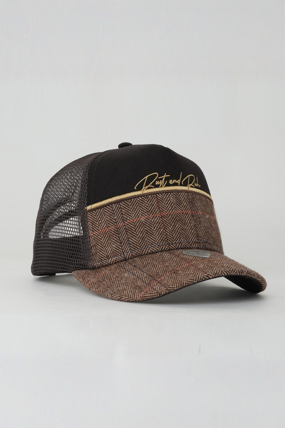 RustandRich-Trucker Şapka Premium Collection Royalty Kahverengi Unisex-Şapka-3-fleurdirect.live
