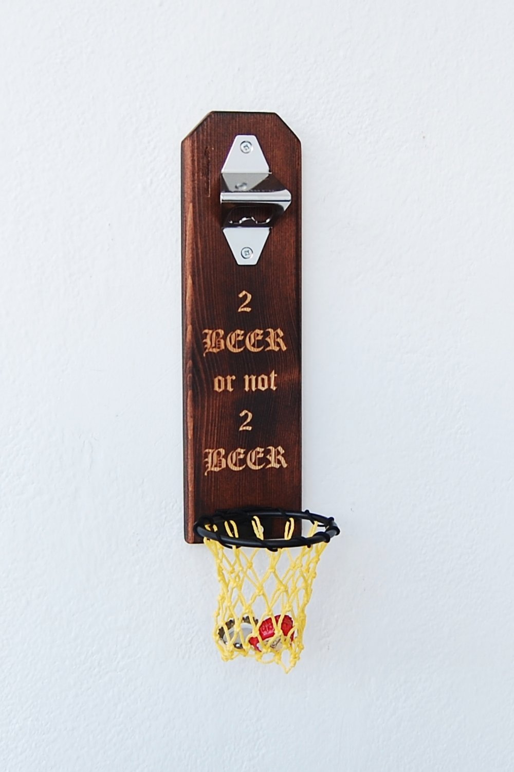 Rustic Wooden Art-2 Beer Not 2 Beer Şişe Açacağı - Potalı-Mutfak Aksesuarları-2-fleurdirect.live