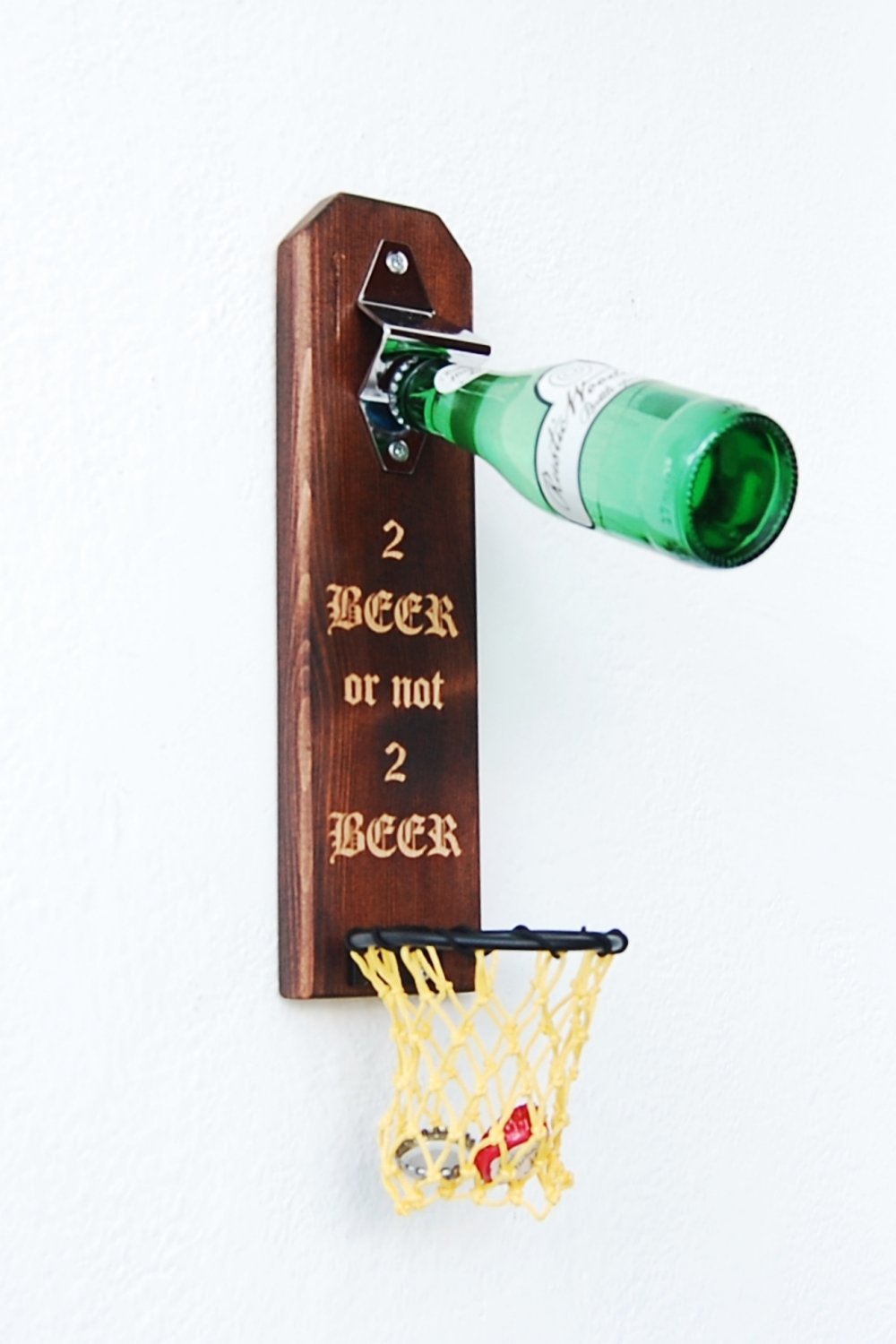 Rustic Wooden Art-2 Beer Not 2 Beer Şişe Açacağı - Potalı-Mutfak Aksesuarları-4-fleurdirect.live