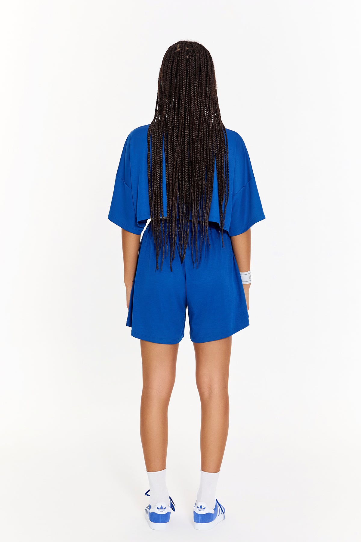 SBNM-Pull On Yoga Tee In Blue-T-Shirts-4-fleurdirect.live