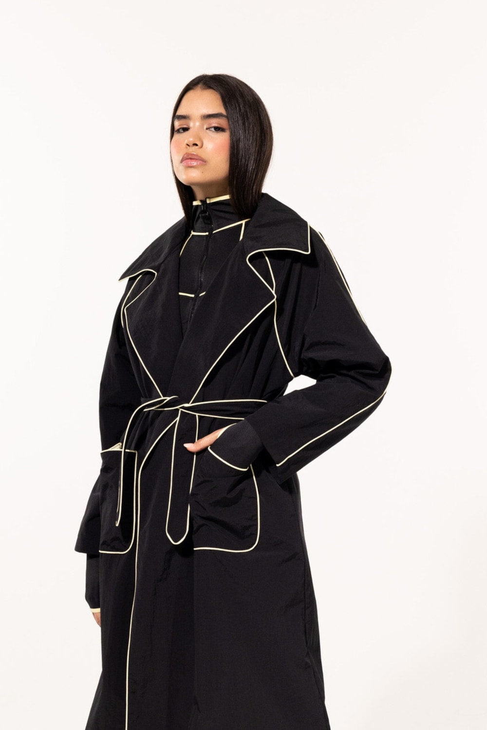 SBNM-Timeless Trenchoat Version Iii Black-Trençkot-2-fleurdirect.live