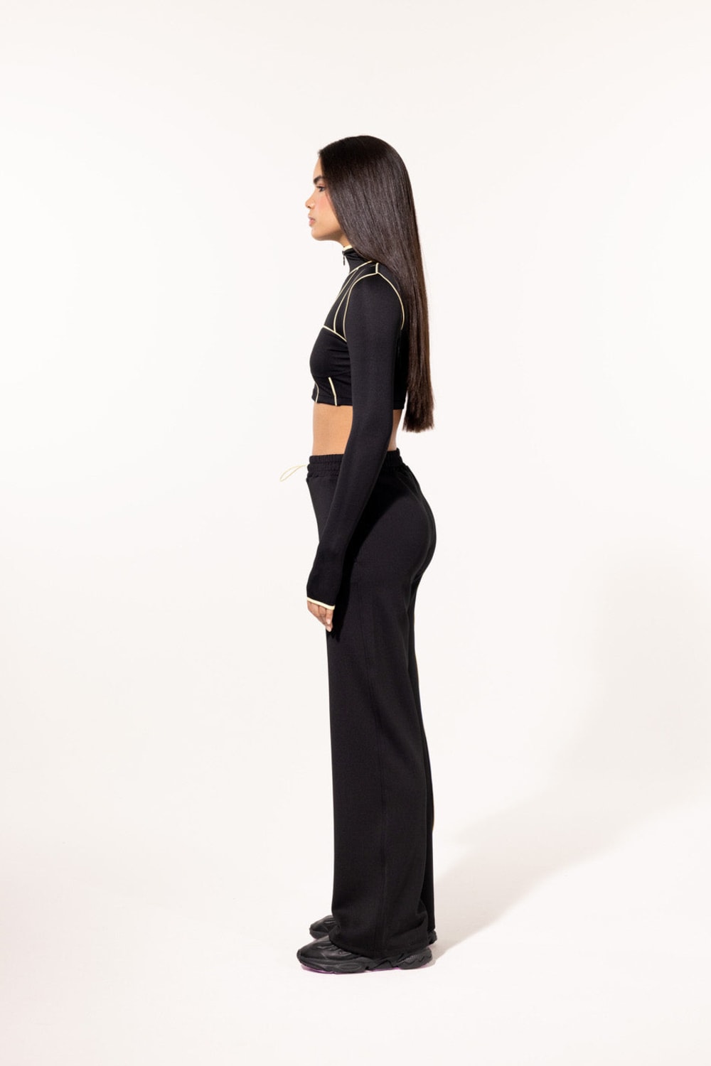 SBNM-Yellow Contrast Straight Pants-Eşofman-3-fleurdirect.live