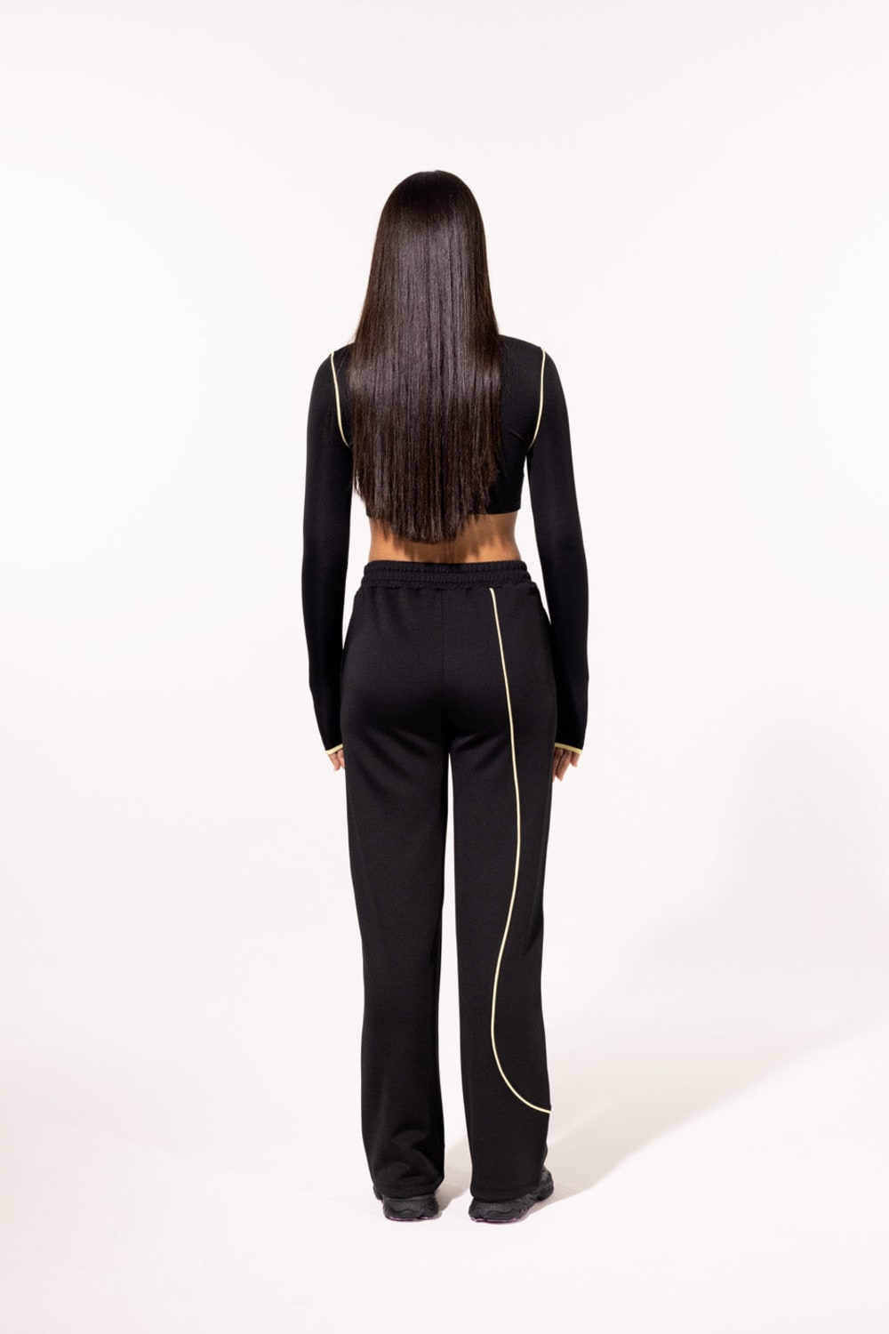 SBNM-Yellow Contrast Straight Pants-Eşofman-4-fleurdirect.live