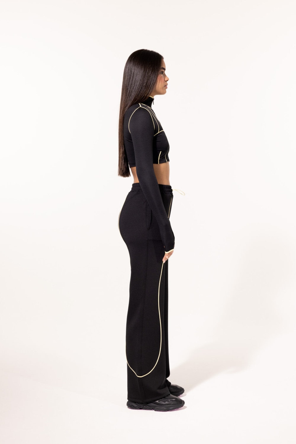 SBNM-Yellow Contrast Straight Pants-Eşofman-5-fleurdirect.live