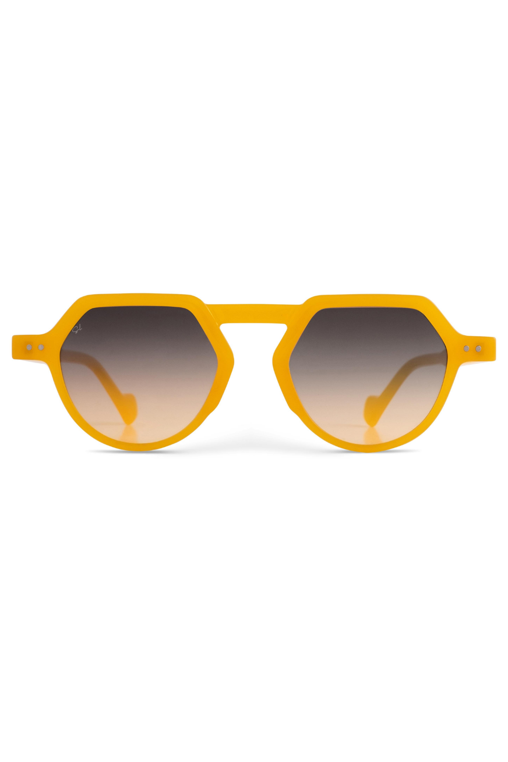 Senlites-Alyona Giallo Unisex Sarı Degrade Uv400 Beşgen Güneş Gözlüğü-Güneş Gözlüğü-1-fleurdirect.live