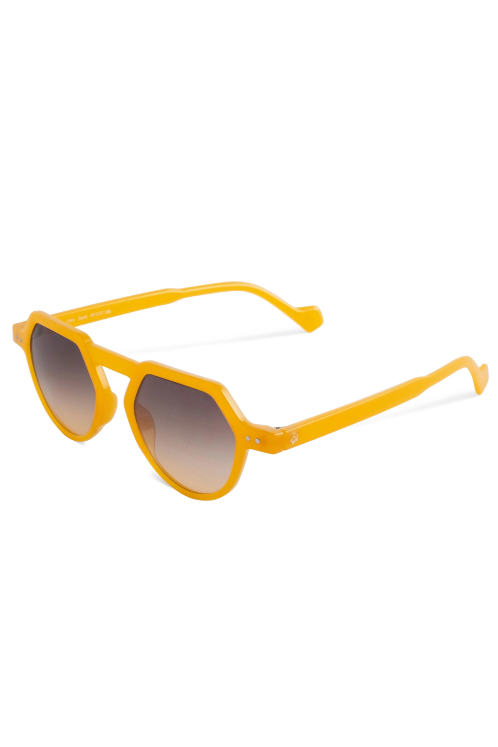 Senlites-Alyona Giallo Unisex Sarı Degrade Uv400 Beşgen Güneş Gözlüğü-Güneş Gözlüğü-3-fleurdirect.live