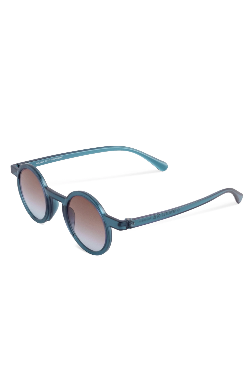 Senlites-Delaney Aquamarine Unisex Mavi Degrade Uv400 Yuvarlak Güneş Gözlüğü-Güneş Gözlüğü-2-fleurdirect.live