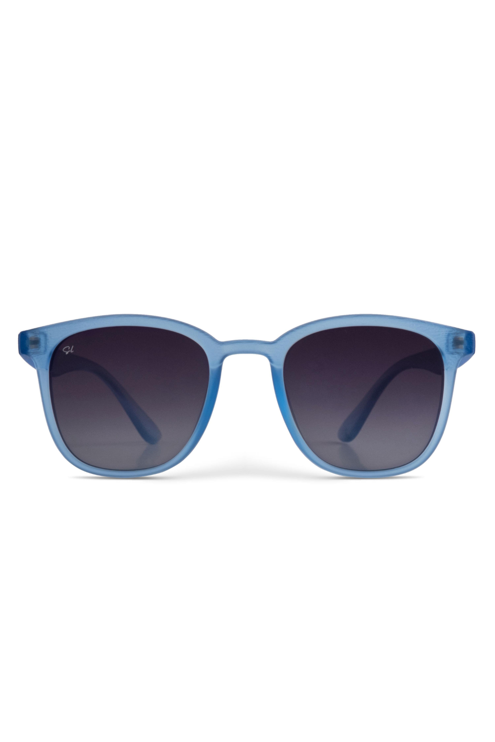 Senlites-Juvela Ceruleo Unisex Mat Şeffaf Mavi Polarize Kare Güneş Gözlüğü-Güneş Gözlüğü-1-fleurdirect.live