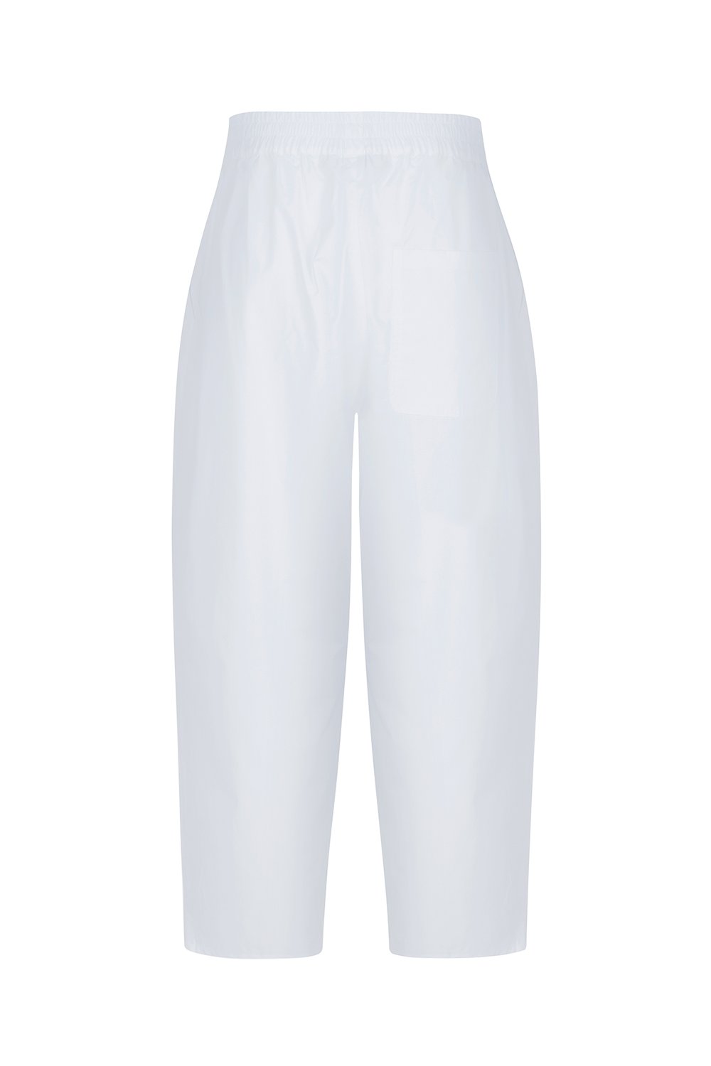 Sertaç Taşdelen-Beyaz %100 Keten Beli Lastikli Bol Paça Erkek Pantolon Model P 01-Pantolon-3-fleurdirect.live