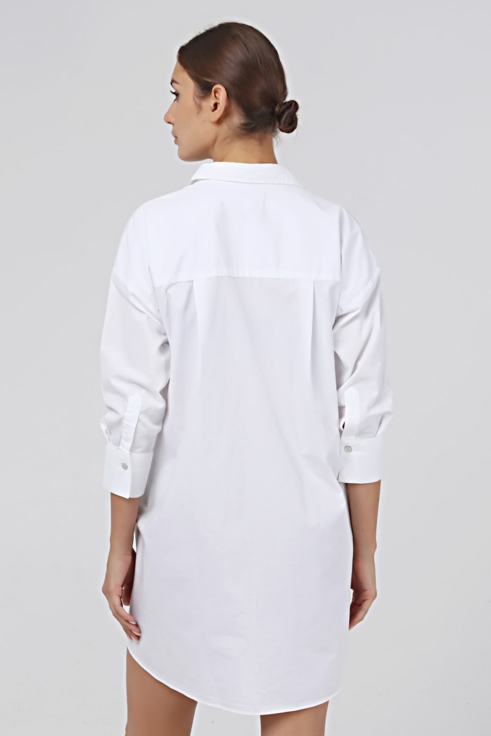 Sfida İstanbul-Ar2 Pamuk Poplin Gömlek Elbise- Poplin Shirt Dress-Elbise-2-fleurdirect.live