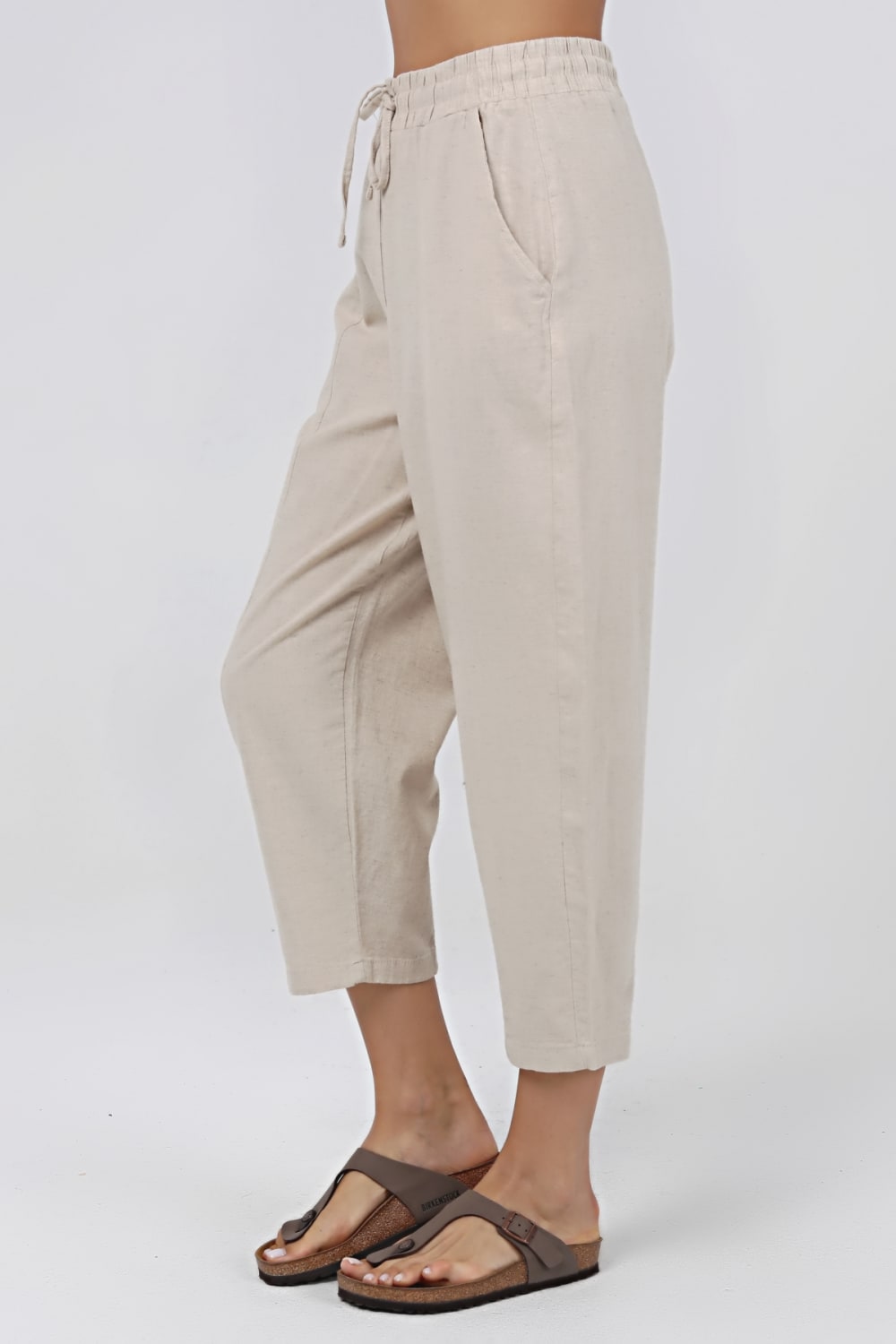 Sfida İstanbul-Keten / Pamuk Şalvar Pantalon. Linen / Cotton Slouchy Pant - Ar007-Pantolon-2-fleurdirect.live