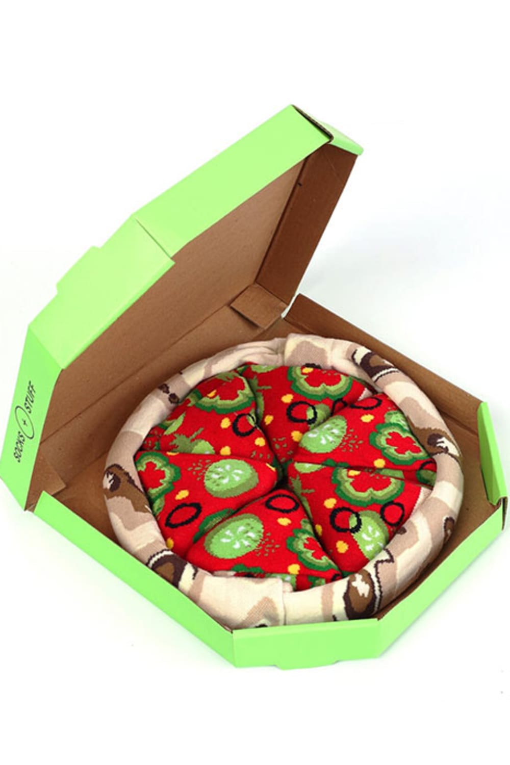 Socks + Stuff-Veggie Vegetarian Pizza Çorap-Çorap-1-fleurdirect.live