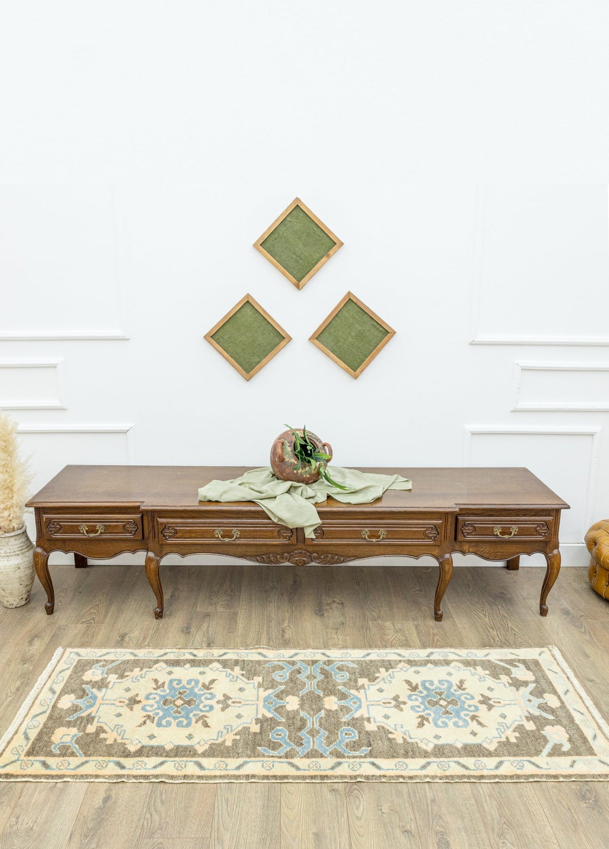 Soho Antiq-Asifa Floral El Dokuma Uşak Yolluk 70x197 Cm-Halı-2-fleurdirect.live