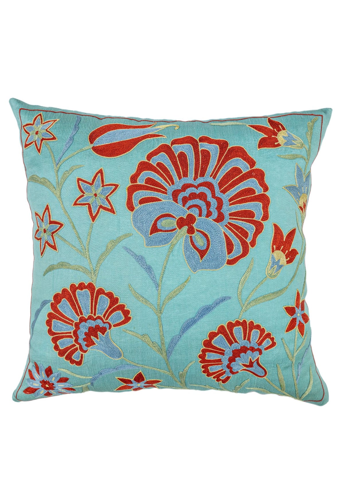 Soho Antiq-Ayaz El Yapımı İpek Suzani Kırlent 50x50 Cm-Kırlent-1-fleurdirect.live