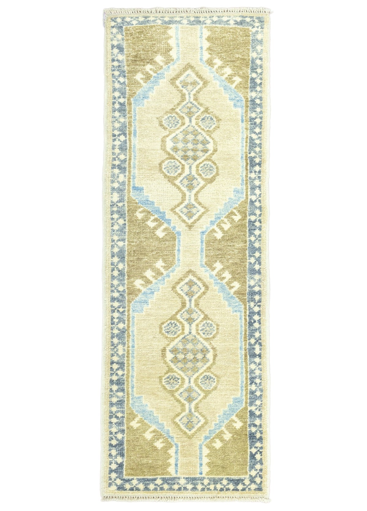 Soho Antiq-Beau Rustik Desenli El Dokuma Yolluk 59x190 Cm-Halı-1-fleurdirect.live
