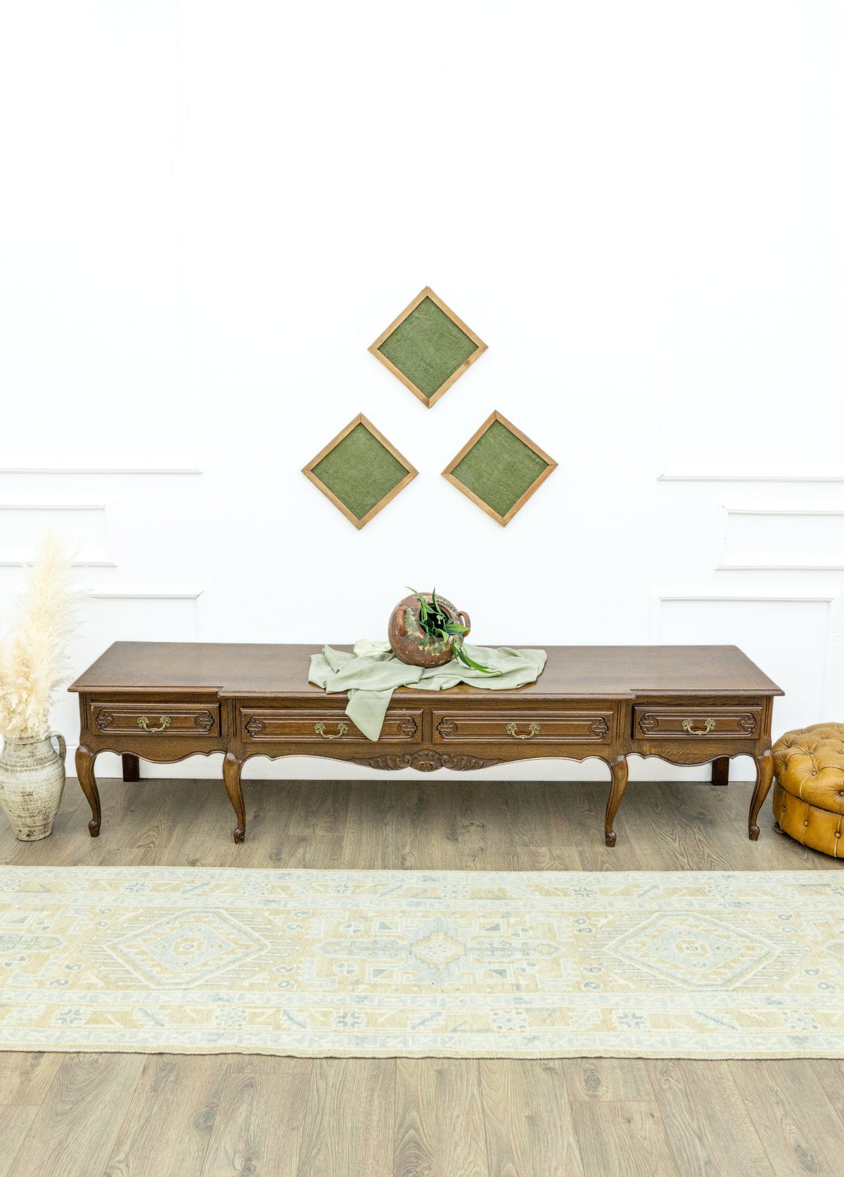 Soho Antiq-Boraz İlkel Desenli Pastel Yolluk 89x404 Cm-Halı-2-fleurdirect.live