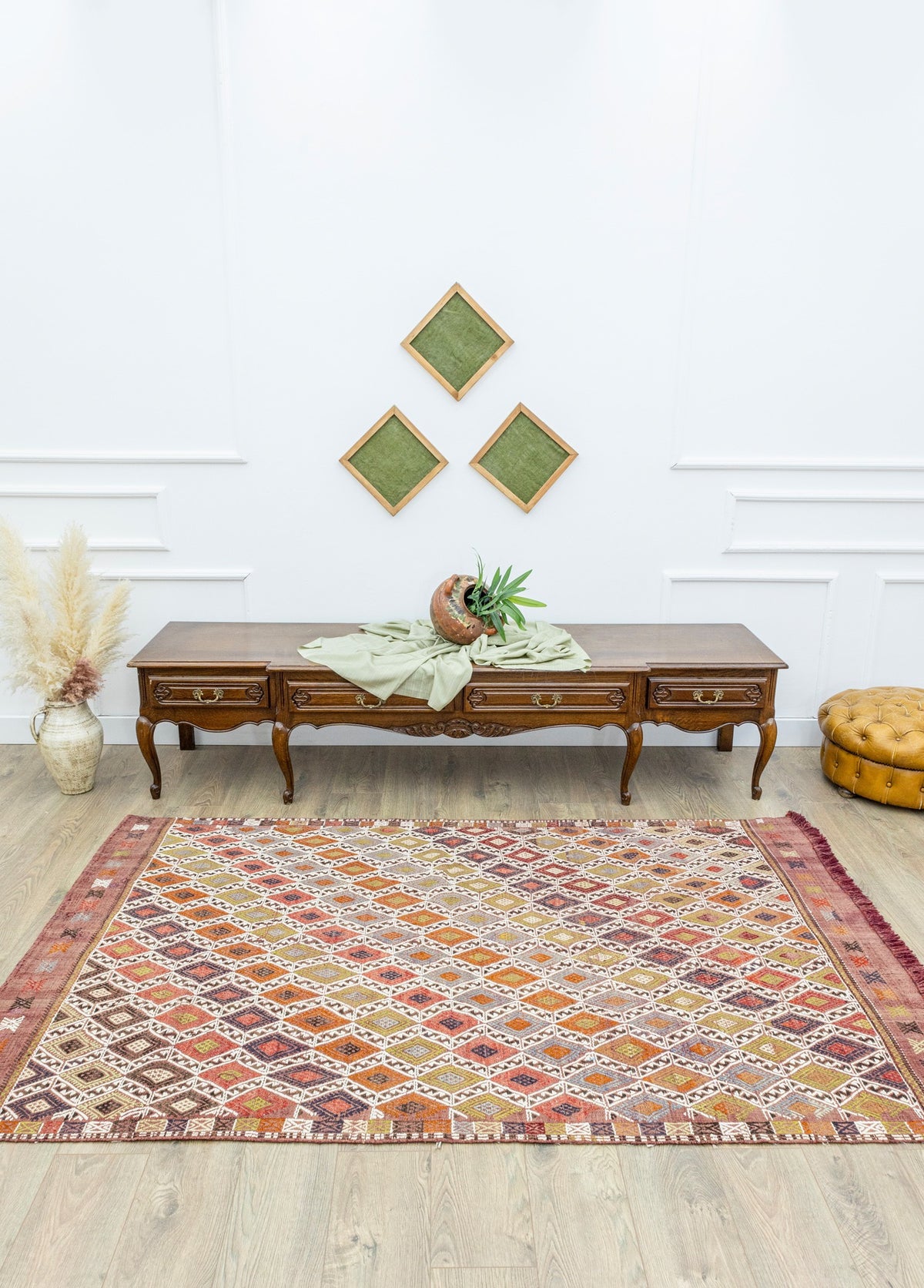 Soho Antiq-Cidal Etnik Tasarımlı El Dokuma Kilim 146x235 Cm-Halı-2-fleurdirect.live
