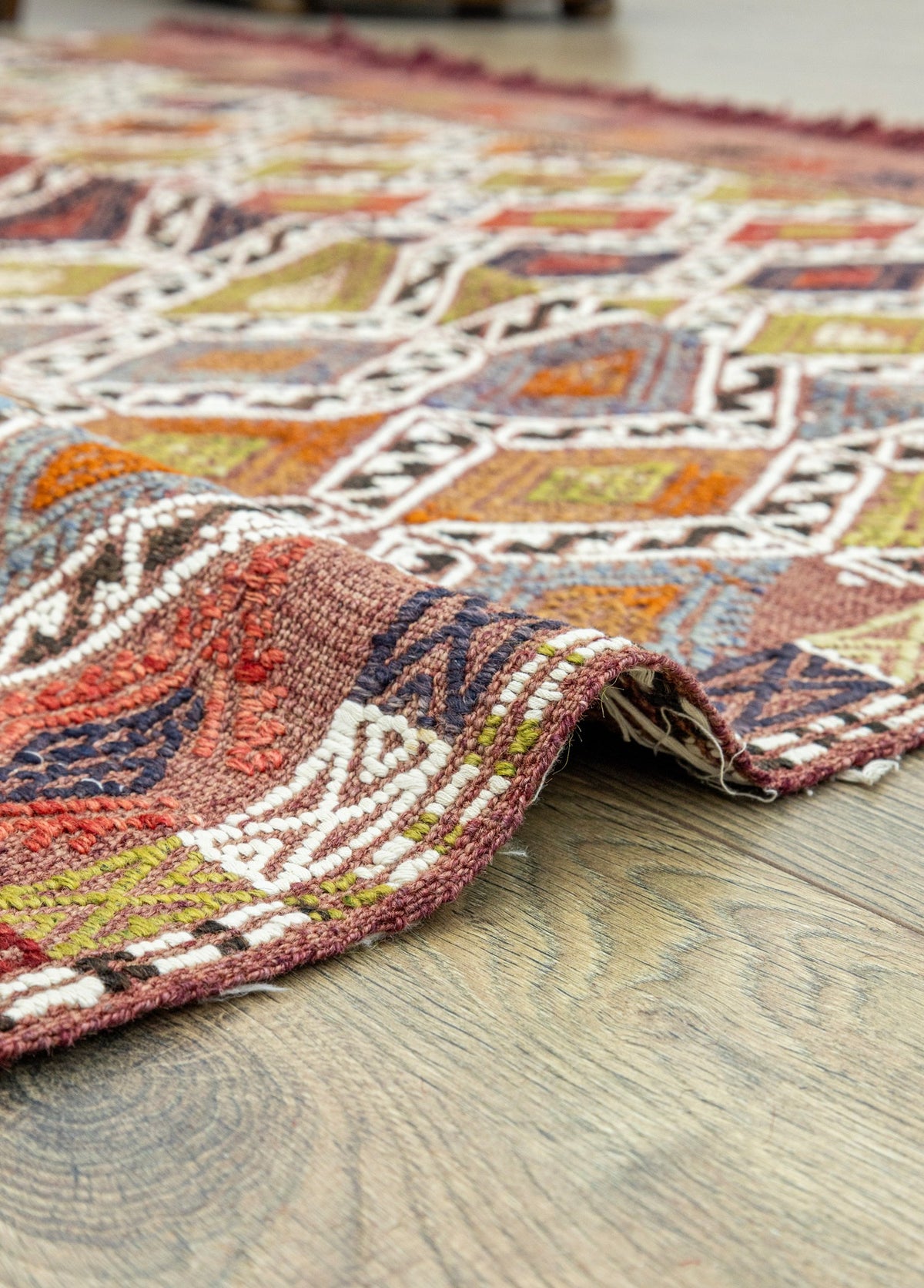 Soho Antiq-Cidal Etnik Tasarımlı El Dokuma Kilim 146x235 Cm-Halı-5-fleurdirect.live