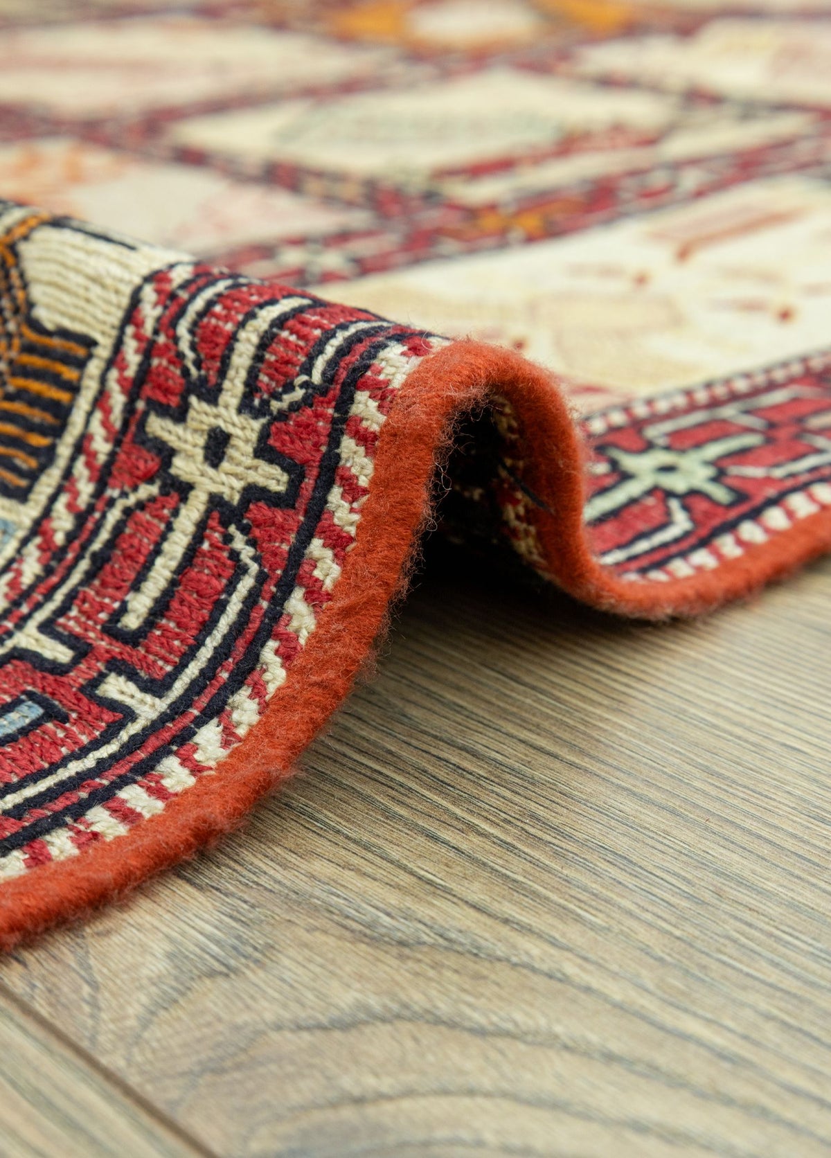 Soho Antiq-Dehri Hayvan Figürlü İpek Kilim 131x197 Cm-Kilim-5-fleurdirect.live