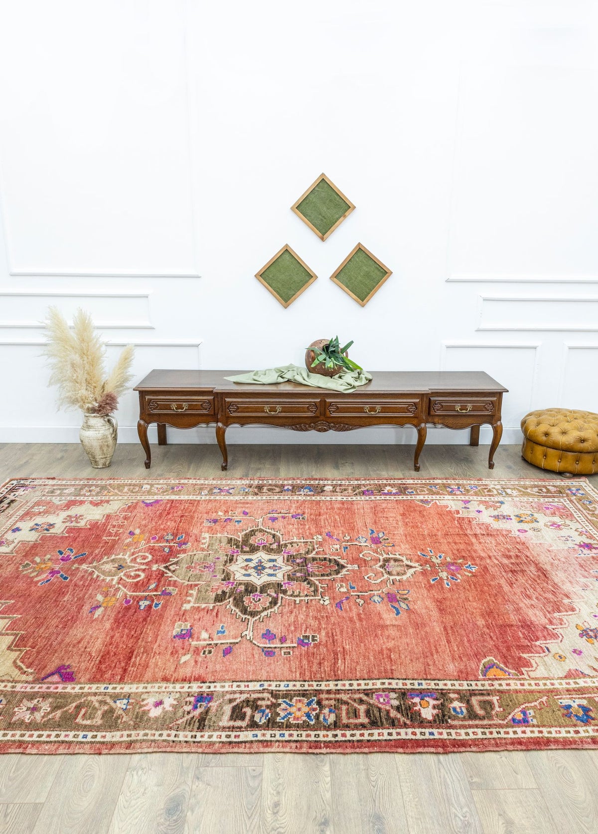 Soho Antiq-Delar El Dokuma Kırmızı Yün Kars Halısı 218x345 Cm-Halı-2-fleurdirect.live