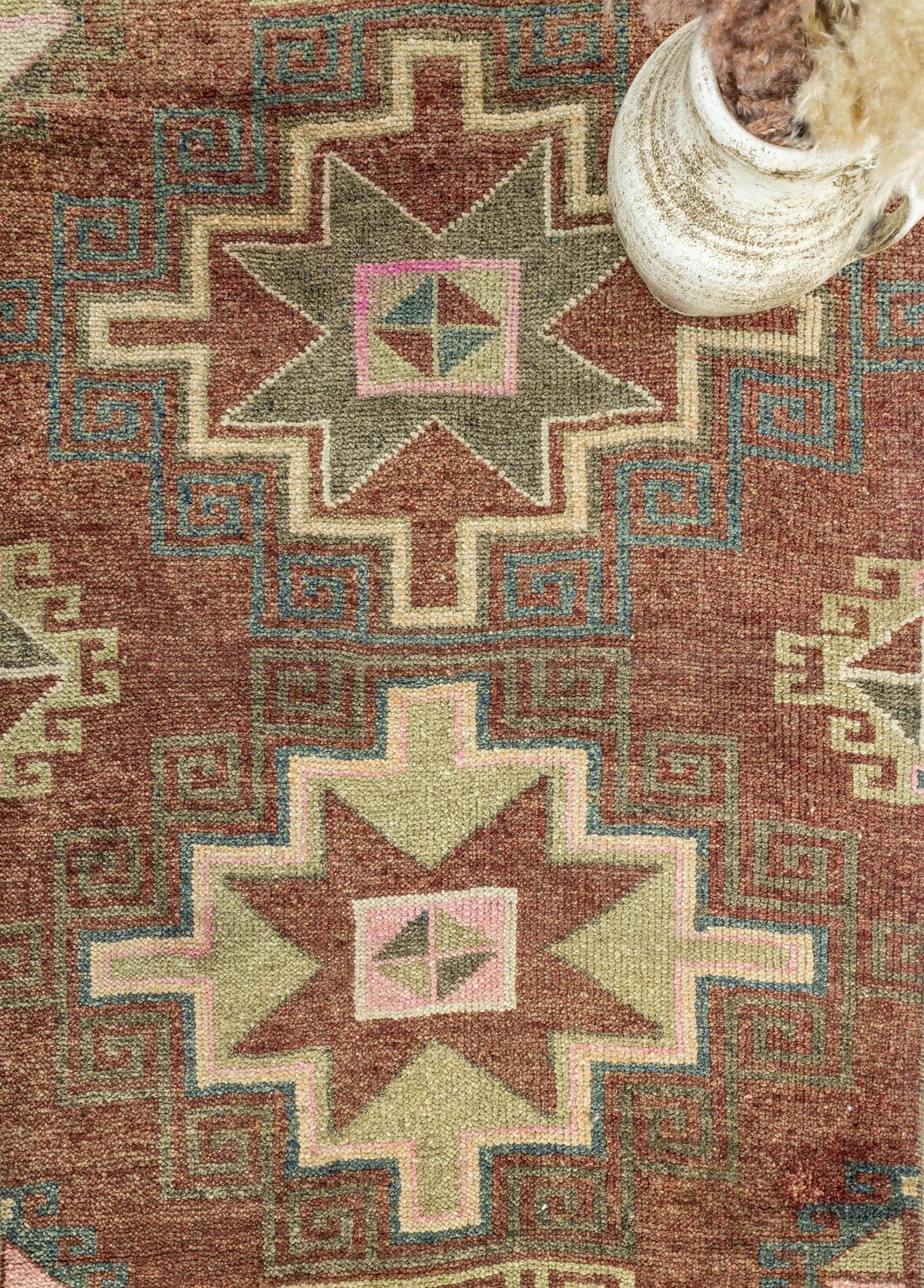 Soho Antiq-Dilemer Geometrik Desenli Herki Yolluk 100x447 Cm-Halı-3-fleurdirect.live