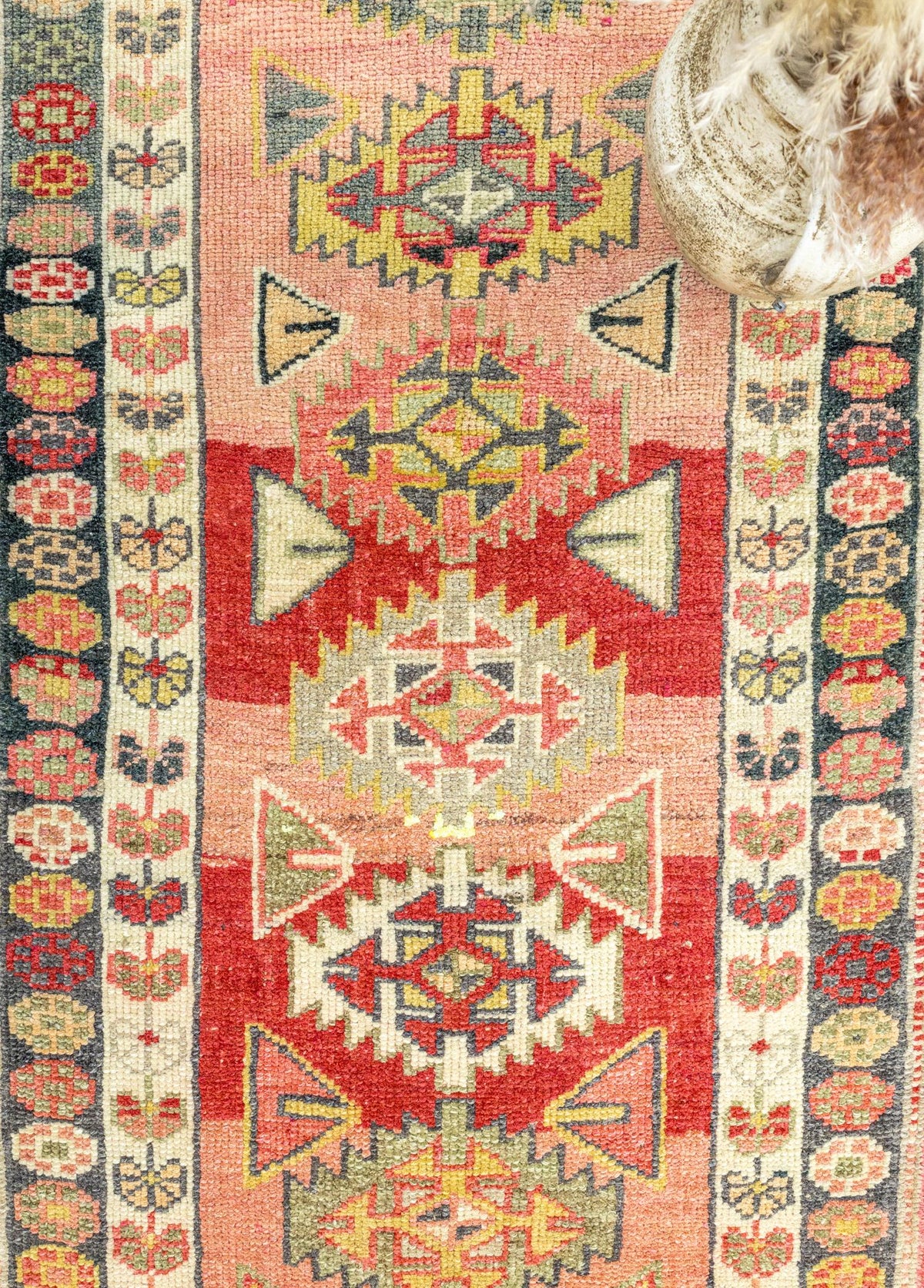 Soho Antiq-Edith Renkli El Dokuma Herki Yolluk 93x438 Cm-Halı-3-fleurdirect.live