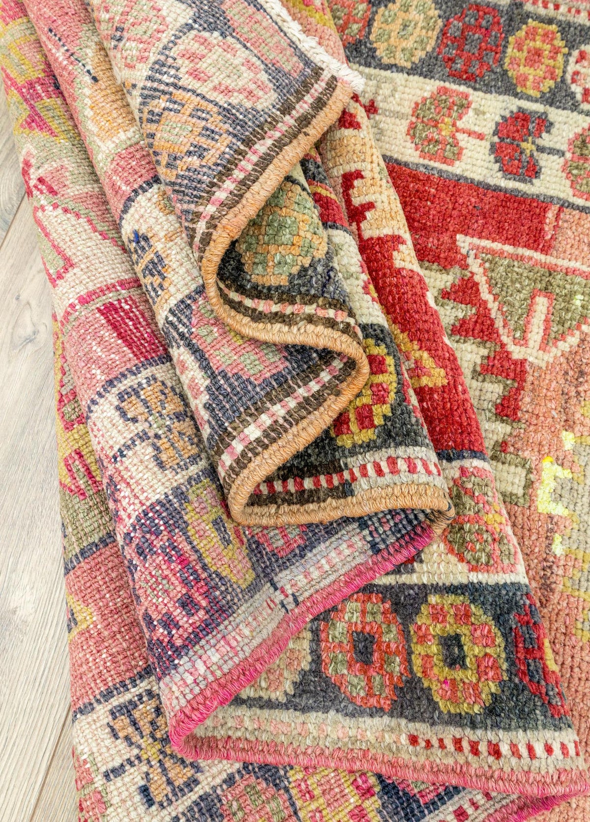 Soho Antiq-Edith Renkli El Dokuma Herki Yolluk 93x438 Cm-Halı-6-fleurdirect.live