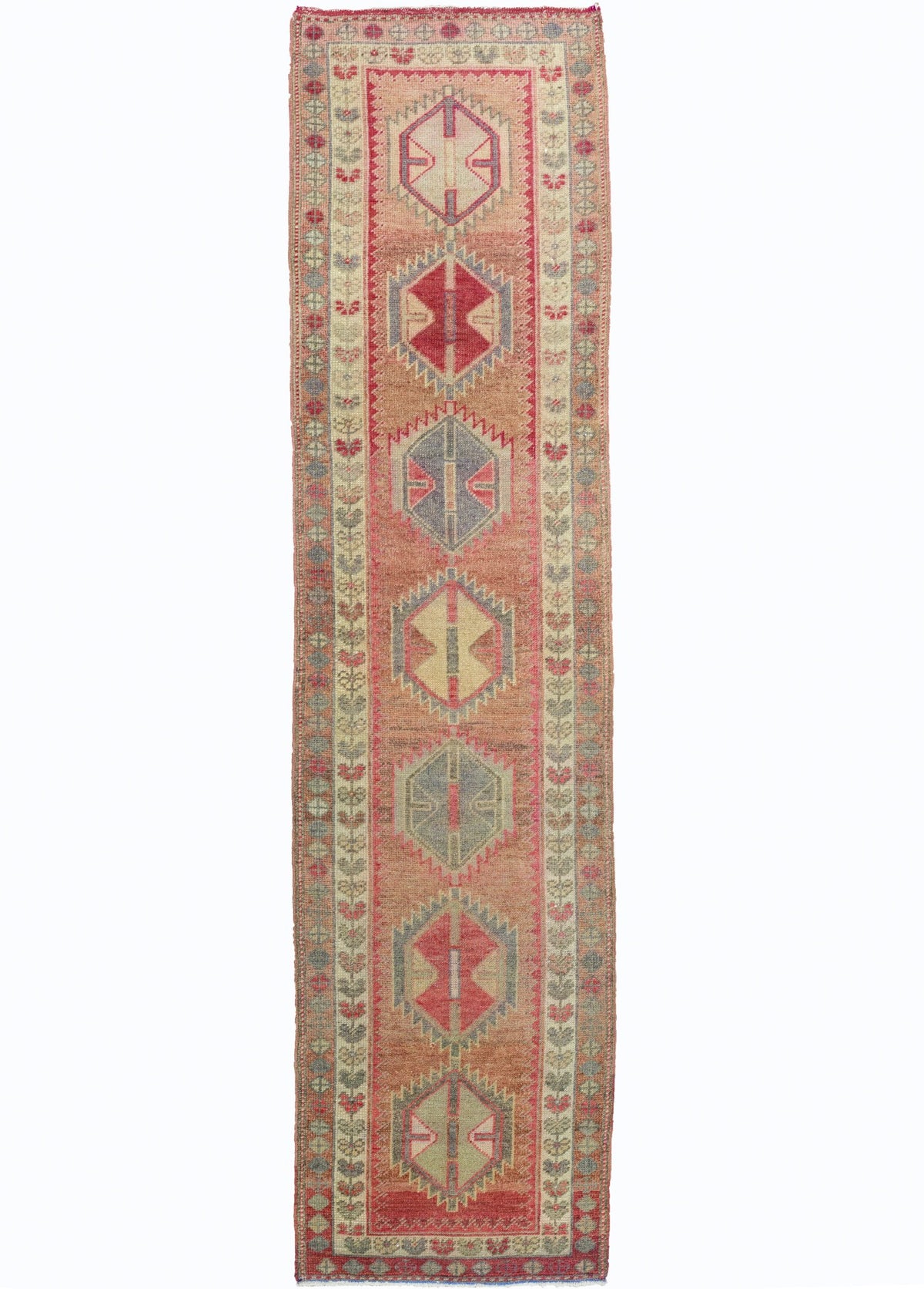 Soho Antiq-Erak Rustik El Dokuma Yün Herki Yolluk 89x359 Cm-Halı-1-fleurdirect.live