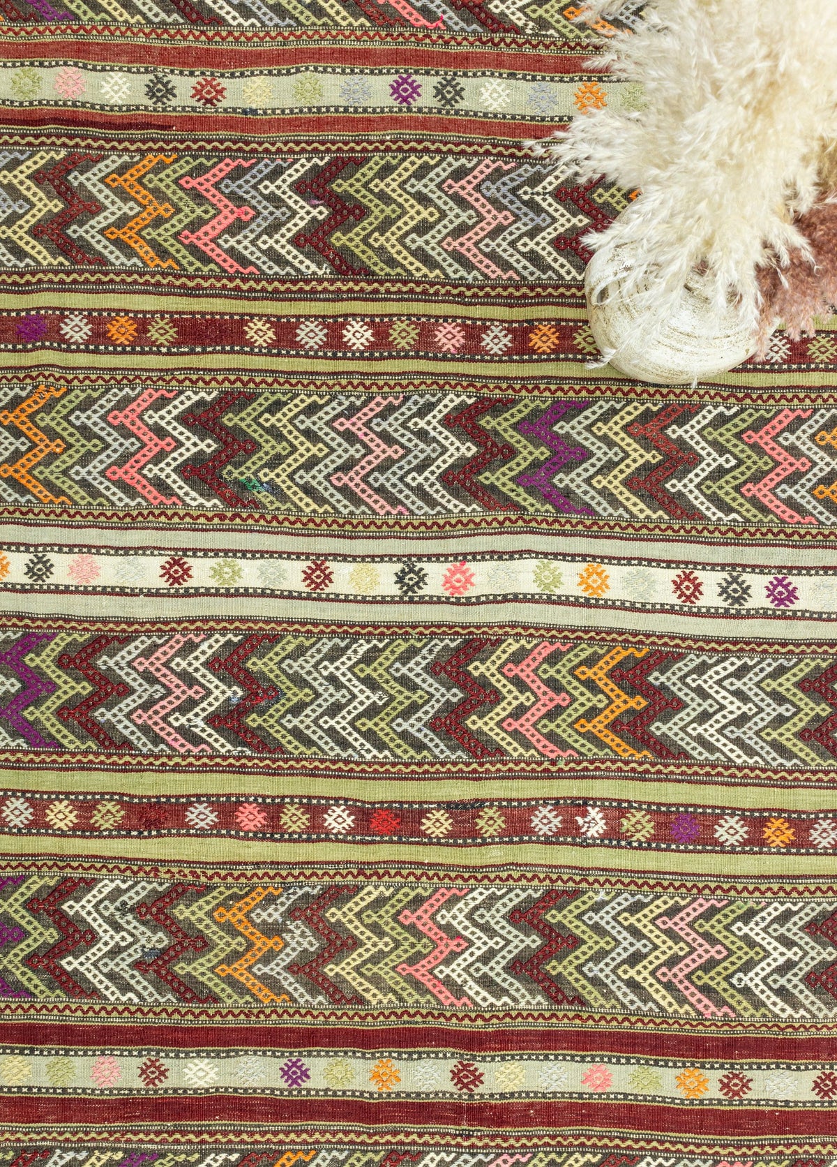 Soho Antiq-Esmat Renkli El Dokuma Cicim Kilim 155x218 Cm-Halı-3-fleurdirect.live