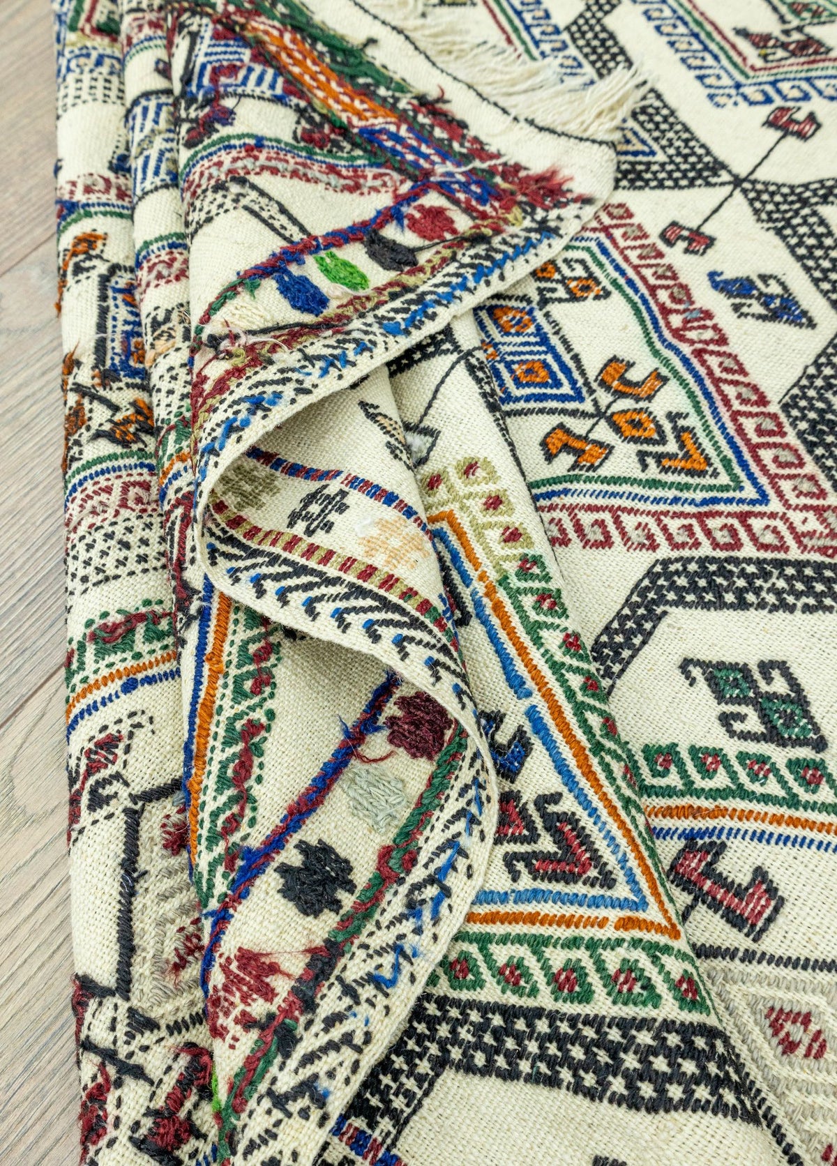 Soho Antiq-Humeyn Geometrik Tasarımlı Yün Kilim 131x157 Cm-Kilim-6-fleurdirect.live