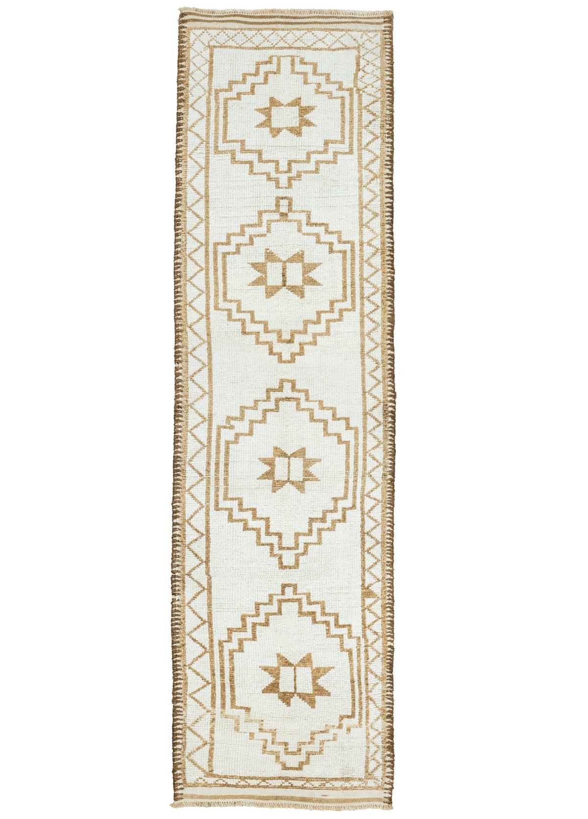 Soho Antiq-Ilgar Natural Renkli El Dokuma Yün Herki Yolluk 91x393 Cm-Halı-1-fleurdirect.live