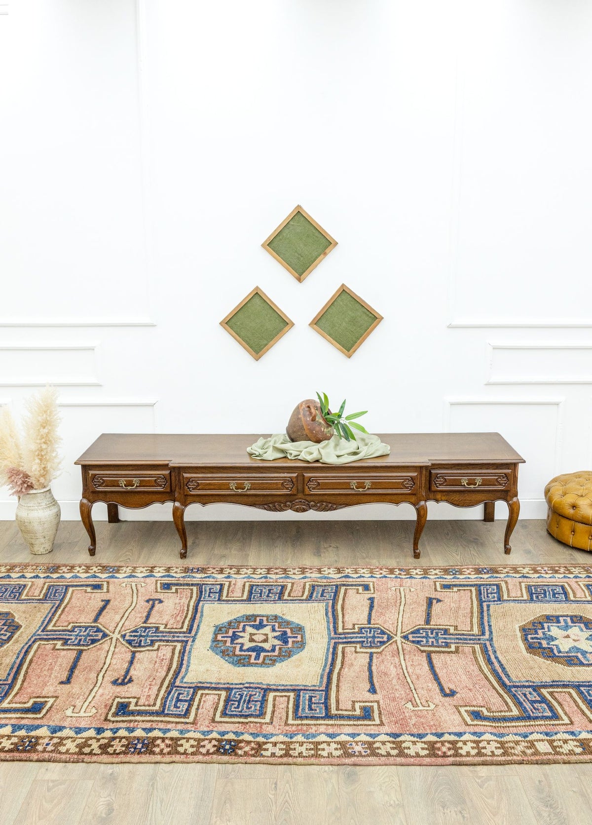 Soho Antiq-Leylak El Dokuma Herki Yolluk 146x389 Cm-Halı-2-fleurdirect.live