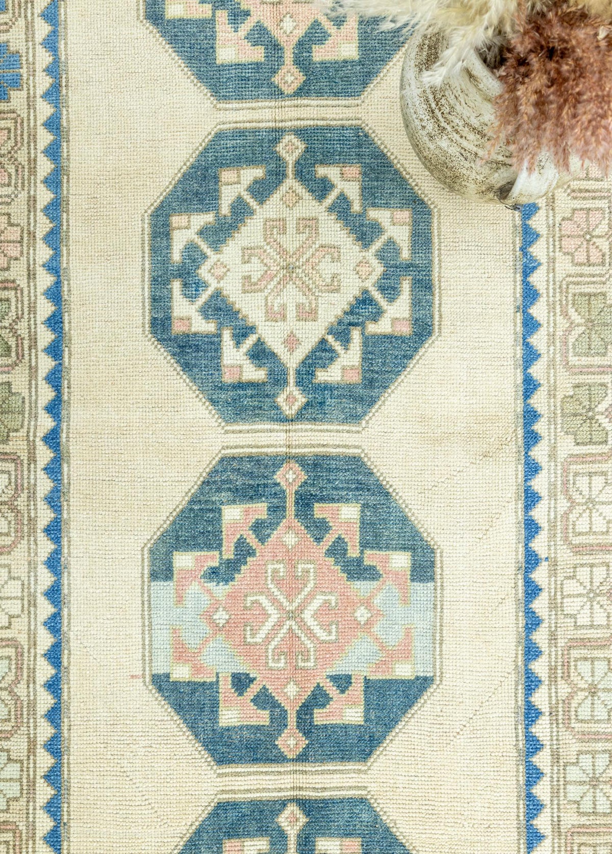 Soho Antiq-Lova Geometrik Desenli El Dokuma Halı 103x214 Cm-Halı-3-fleurdirect.live